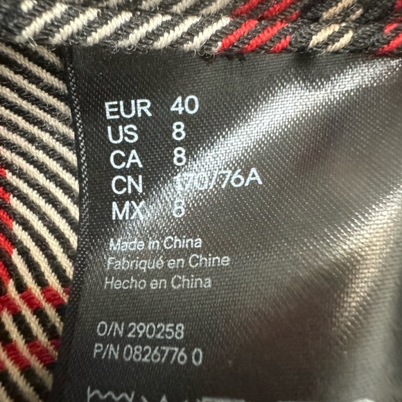 H&M Red and Black Plaid Trousers - Picture 9 of 12